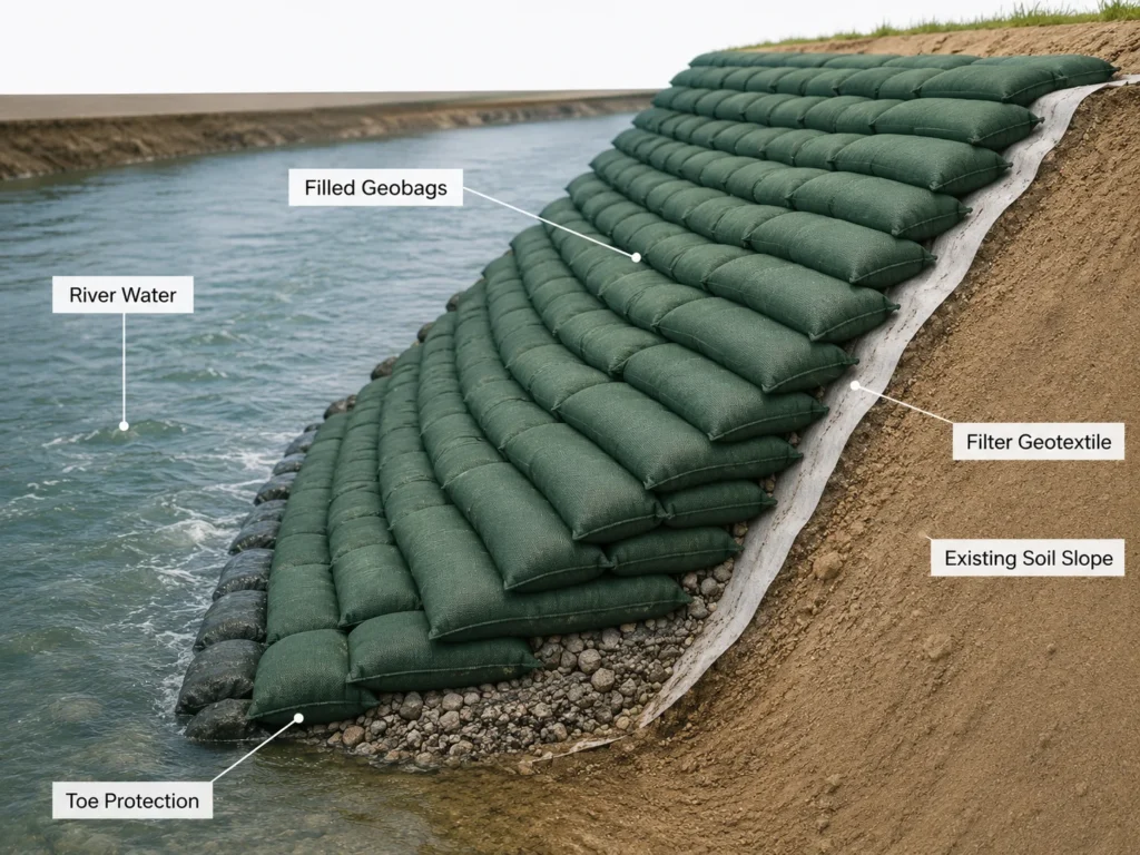 Riverbank Protection Engineering Drawings