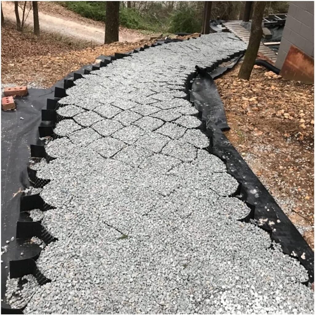 how to install a ground grid driveway