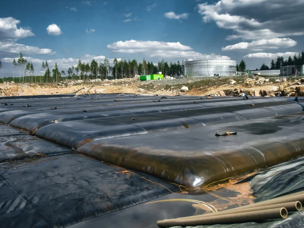 Geotube used in dredging and sludge dewatering projects
