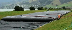 Large geotube used for dewatering application