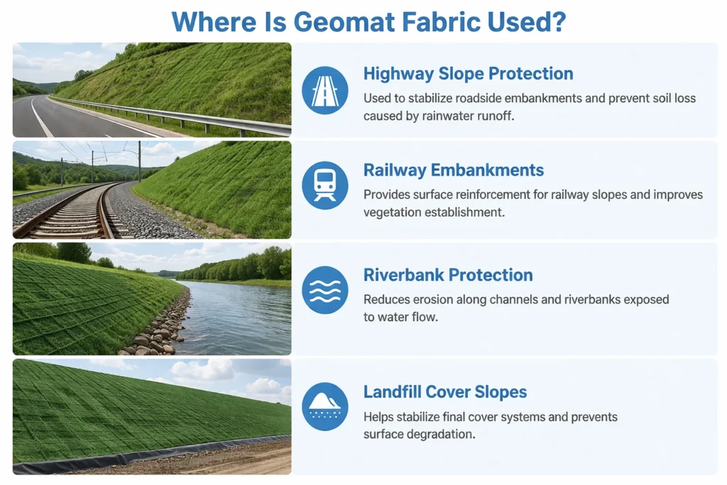 Where Is Geomat Fabric Used?