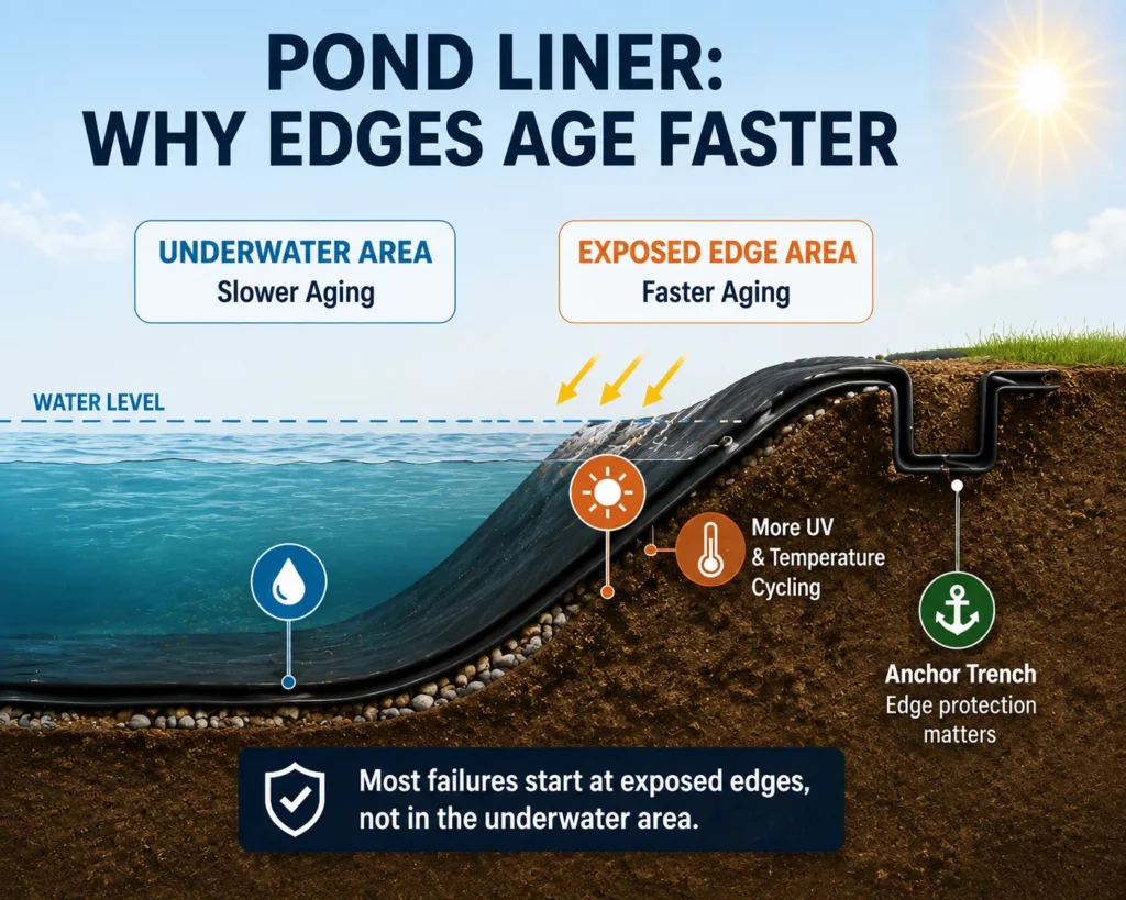 Why Pond Edges Age Faster