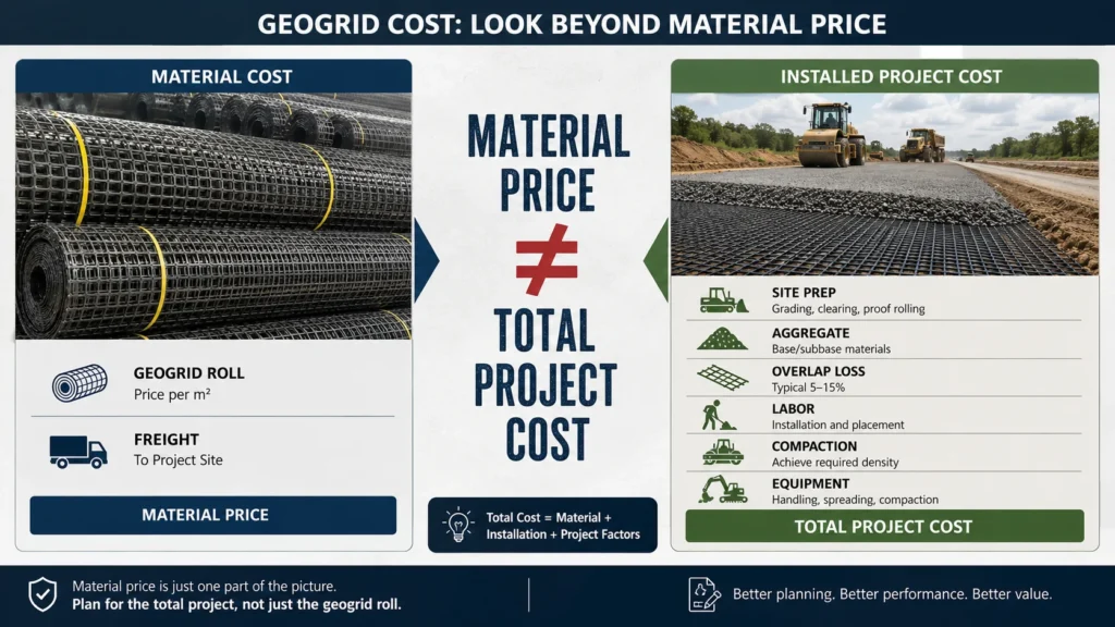 Geogrid cost breakdown for projects