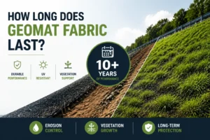 how long does geomat fabric last?