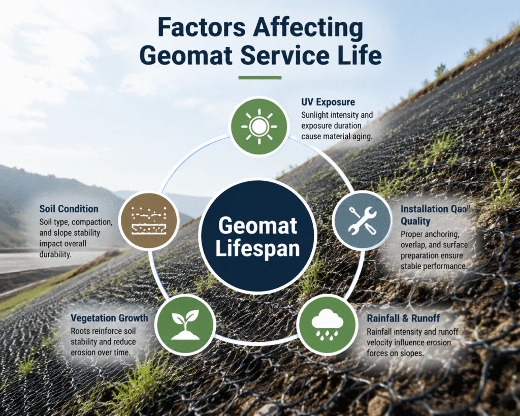 Factors AffectingGeomat Service Life