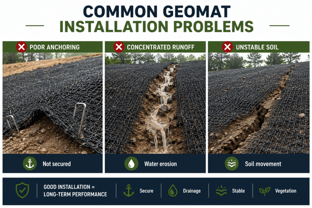 Common Geomat Installation Problems