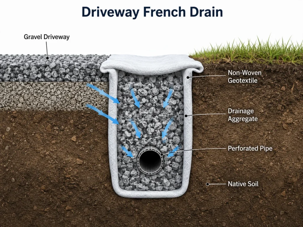 Driveway French Drain