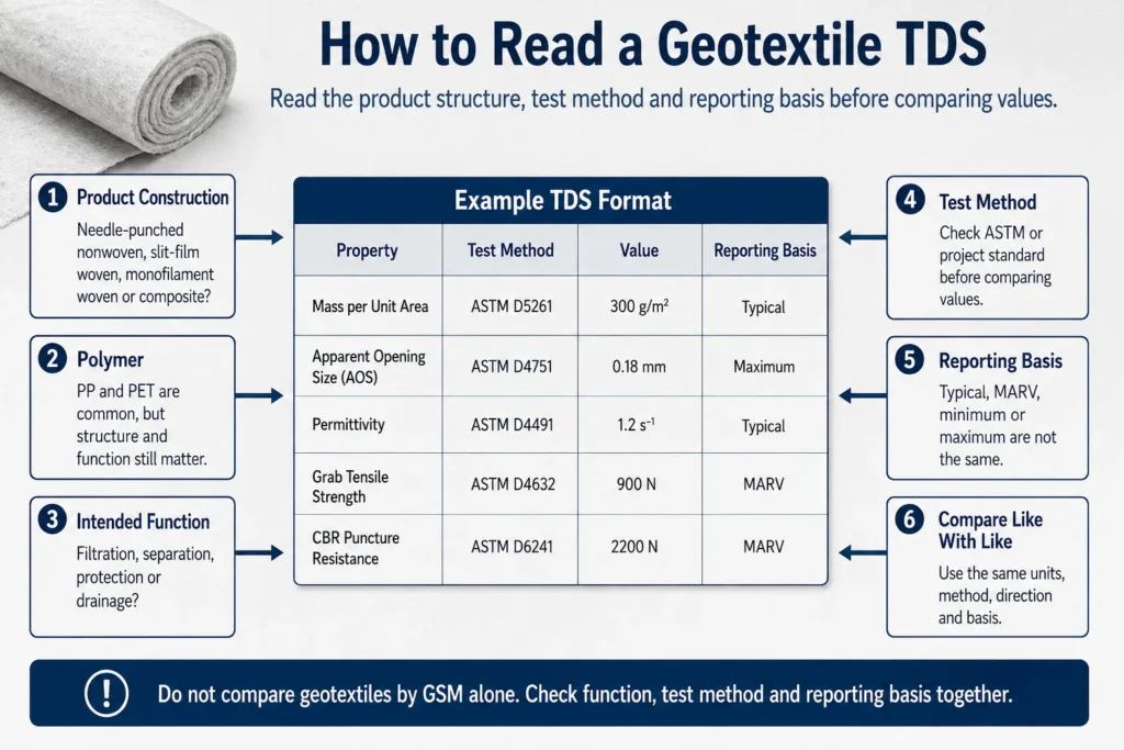 How to Read a Geotextile TDS